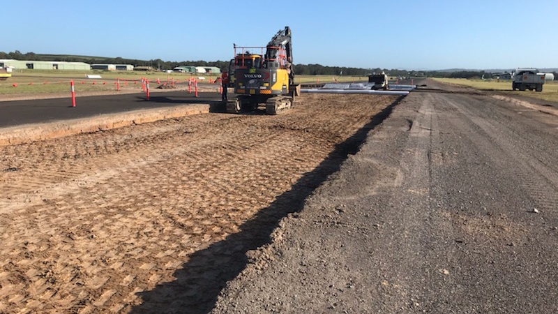 flattening the land for geogrid
