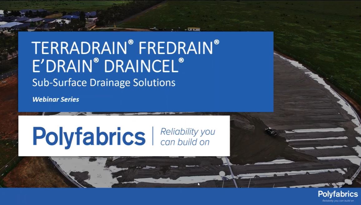sub-surface drainage solutions webinar