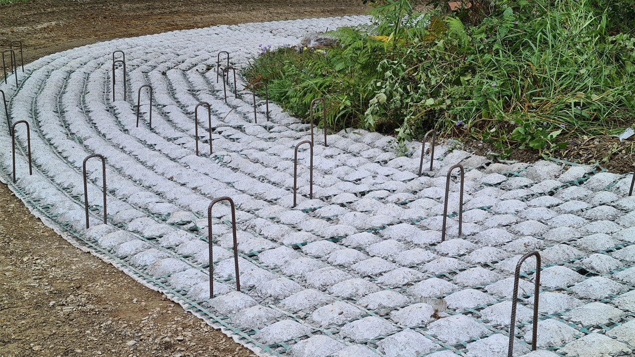 TerraGrid Concrete Mattress with u-pins